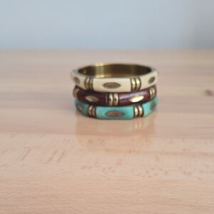 Elegant Multicolor Bangle Set (3)